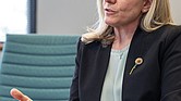 Abigal Spanberger, Democratic nominee for Virginia governor, speaks with the Richmond Free Press at her Innsbrook office on Monday, July 21, answering questions about her campaign and key issues on voters' minds.
