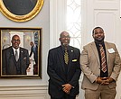 Martin “Tutti” Townes and local artist Stanley Rayfield at Tutti Townes’ portrait unveiling on Sept. 17.