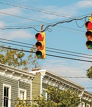 Traffic lights in Church Hill