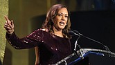 Former Vice President Kamala Harris speaks at the Congressional Black Caucus Foundation’s 54th annual Legislative Conference Phoenix Awards Dinner, urging members of the Congressional Black Caucus to defend constitutional checks and balances and remain resilient.