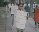 A still from restored Richmond Police Department surveillance footage shows protesters during the city’s civil rights era. The footage is part
of a collection highlighted in a virtual panel hosted by VCU Libraries.