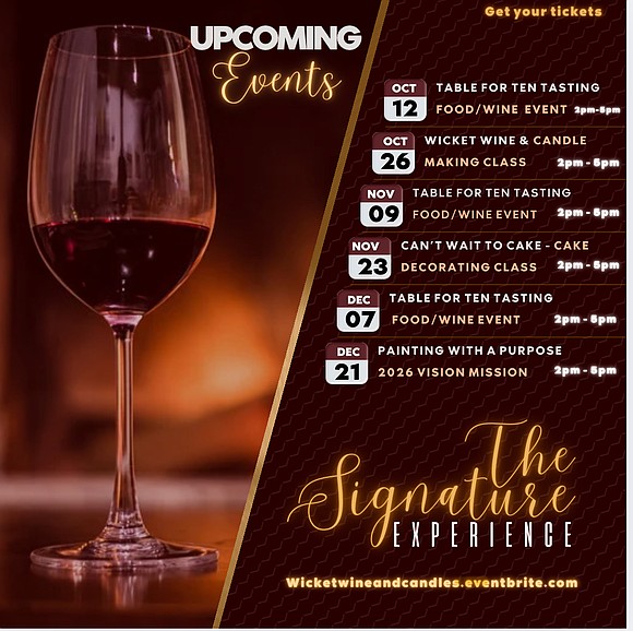 The Signature Experience is here! From wine tastings to candle making, cake decorating, and painting with purpose—every event is crafted …