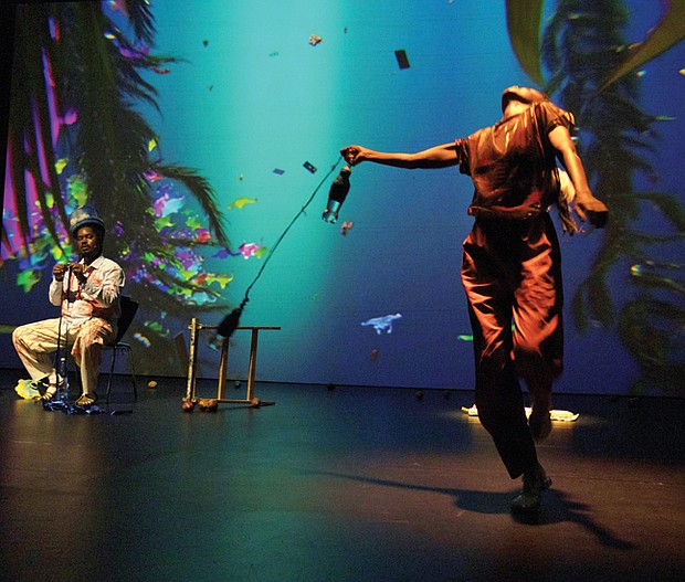 French-Caribbean artist Julien Creuzet and choreographer Ana Pi will perform “Your source at the feet of the green peaks” as part of the fall season of the ICA at VCU.