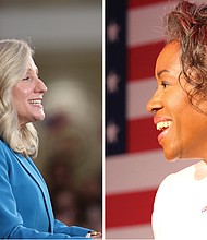 Abigail Spanberger (left) Winston Earle-Sears (right)