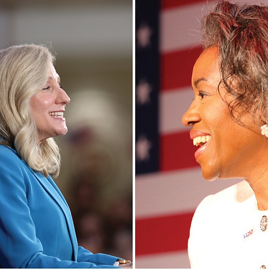 Abigail Spanberger (left) Winston Earle-Sears (right)