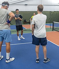 New paddle hits court
Professional pickleball player James Ignatowich visited Richmond’s Yello Club to debut new paddles from RPM Pickleball, where he serves as CEO and co-founder. Ignatowich, one of the sport’s highest-paid players and a top-10 athlete on the PPA Tour, led morning clinics offering instruction on game techniques. He later hosted a paddle demonstration and meet-and-greet. The Richmond stop preceded the PPA Fasenra Virginia Beach Cup tournament, where Ignatowich will compete through Sunday.