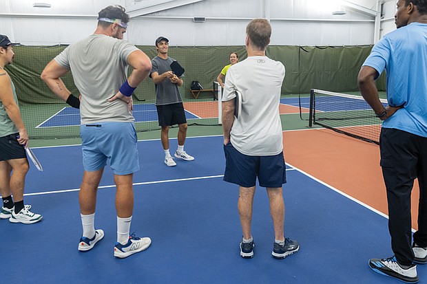 New paddle hits court
Professional pickleball player James Ignatowich visited Richmond’s Yello Club to debut new paddles from RPM Pickleball, where he serves as CEO and co-founder. Ignatowich, one of the sport’s highest-paid players and a top-10 athlete on the PPA Tour, led morning clinics offering instruction on game techniques. He later hosted a paddle demonstration and meet-and-greet. The Richmond stop preceded the PPA Fasenra Virginia Beach Cup tournament, where Ignatowich will compete through Sunday.
