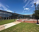 Virginia State University’s new Alfred W. Harris Academic Commons, the largest building in the school’s history, houses classrooms, offices and amenities including a gym, black box theater, art gallery and recording studios.