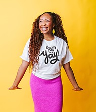Jewel Ifeguni is the host of “Every Day is a Yay!,” a talk show that highlights creatives and changemakers with Chicago ties. Photo provided by Swank Publishing.