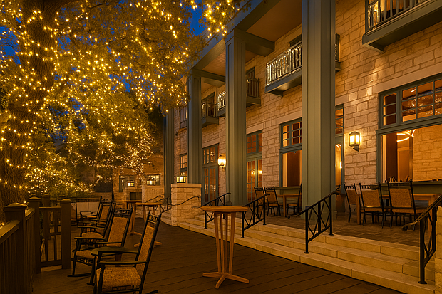 Holiday Lights on Aunt Mary's Porch - Hyatt Regency Hill Country Resort and Villas