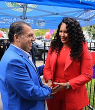16th Ward Alderman Stephanie Coleman and McDonalds owner Sargon Mando.  Photo provided by STH Media.
