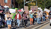 Thousands filled Broad Street for the No Kings demonstration Oct. 18, as part of a nationwide protest against the policies of President Donald Trump’s administration. The rally began with an hour of speeches at the state Capitol, followed by a march to Monroe Park.