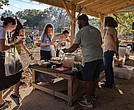 Visitors enjoy food and fellowship during a recent Harvest Festival at Shalom Farms’ Northside location. This year’s celebration is set for Wednesday, Oct. 29.