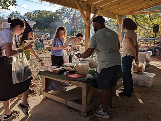 Visitors enjoy food and fellowship during a recent Harvest Festival at Shalom Farms’ Northside location. This year’s celebration is set for Wednesday, Oct. 29.