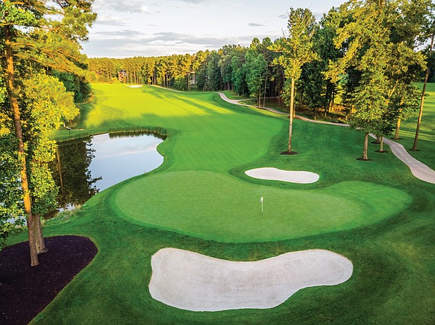 Hole 9 at The Federal Club in Glen Allen, the site of the Korn Ferry Tour Championship starting in 2026.