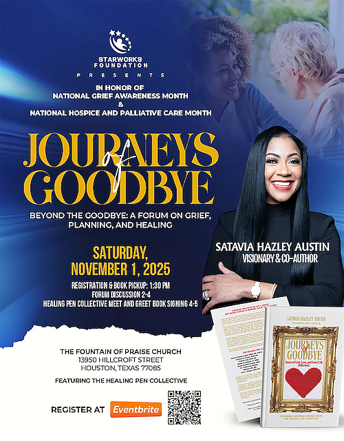 This November, Houston comes together to honor love, loss, and healing as the Starworks Foundation presents Journeys of Goodbye—a moving …