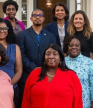 Clockwise from bottom left are Cheryl Mango, Margaret Cox, Monika Rhue,
Hannah Baker Saltmarsh, Kemba Smith-Pradia, Yosef Medina, Stephenie Howard
and Michelle Oliver.