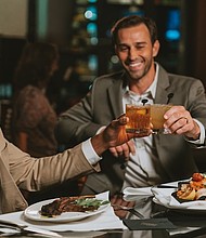 Capital Hours: Old Fashioned, Peach Bourbon Smash, Porcini-Rubbed Lollipop Lamb Chops, Cast Iron Garlic Shrimp, Petite Filet Sandwiches