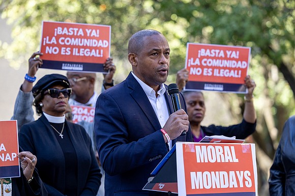 Dozens of Virginians, including clergy and community leaders, staged a “pray-in” outside the Richmond offices of U.S. Sens. Tim Kaine …