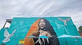 A mural honoring the late rapper and social media influencer Braxton “Brax” Baker is on the side of Da Spot Recording Studio at 213 W. Brookland Park Blvd. The mural, created by Jason Ford, was formally unveiled Saturday, June 5, 2021.