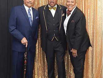The Rev. Carroll Jenkins, the Rev. Warren J. Lesane Jr. and the Rev. Floretta Barbee-Watkins are seen at the celebration.