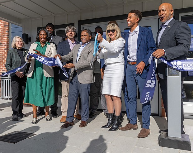 Former school site transformed into new housing-Richmond city leaders and residents gathered Oct. 30 in the city’s Oak Grove neighborhood to celebrate the opening of Noon Ingram, a 243-unit limited income housing development built on the former site of Oak Grove Elementary School. The new community offers one-, two-, and three-bedroom apartments for families earning between $35,000 and $80,000 a year, with amenities that include a swimming pool, fitness centers, outdoor recreation areas and a dog park. City leaders cut the ribbon Thursday, Oct. 30, to officially open Noon Ingram, a 243-unit limited-income housing development in South Side’s Oak Grove neighborhood. (Julianne Tripp Hillian/Richmond Free Press)