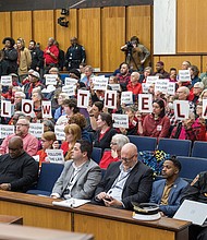 Nearly 100 members of Richmonders Involved to Strengthen our Communities
attended the Richmond City Council meeting Monday, Nov. 10 in support of a $2 million allocation to the Affordable Housing Trust Fund. The group also urged the city to follow the law and ensure the funds are used for their intended purpose.