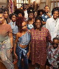 Museum makes way for fashion, food and culture-The Afro-Vegan Social at the Branch Museum of Design on Sunday, Nov. 9, brought together food, fashion and culture. Organized by For the Fem in You, the event highlighted healthy food access while celebrating futuristic African culture and style. Guests enjoyed a set from DJ Chey Butta + Ease, a fashion show featuring multiple designers, a pop-up shop, and vegan tastings from local chefs and restaurants. Runway models for Bebe Lamonica strike a pose after the show. (Julianne Tripp Hillian)