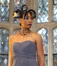 Museum makes way for fashion, food and culture-The Afro-Vegan Social at the Branch Museum of Design on Sunday, Nov. 9, brought together food, fashion and culture. Organized by For the Fem in You, the event highlighted healthy food access while celebrating futuristic African culture and style. Guests enjoyed a set from DJ Chey Butta + Ease, a fashion show featuring multiple designers, a pop-up shop, and vegan tastings from local chefs and restaurants. A model walks the runway at the Afro-Vegan Social fashion show. All proceeds from the event were donated to For the Fem in You, a local group that focuses on creating safe spaces for women of color. (Julianne Tripp Hillian)