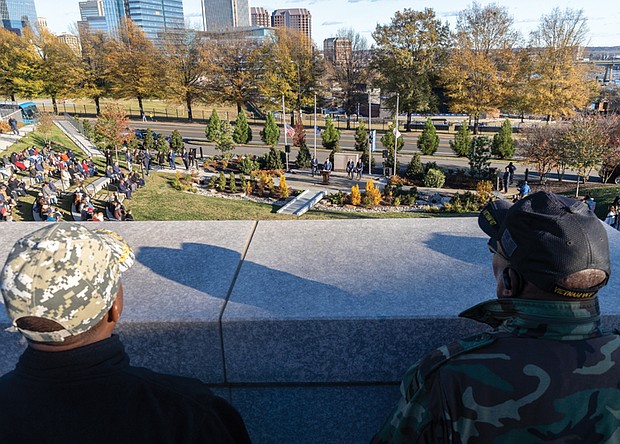 Paying tribute-The ceremonies honored Virginians who have served and those currently serving in the U.S. Armed Forces.  (Julianne Tripp Hillian/Richmond Free Press)