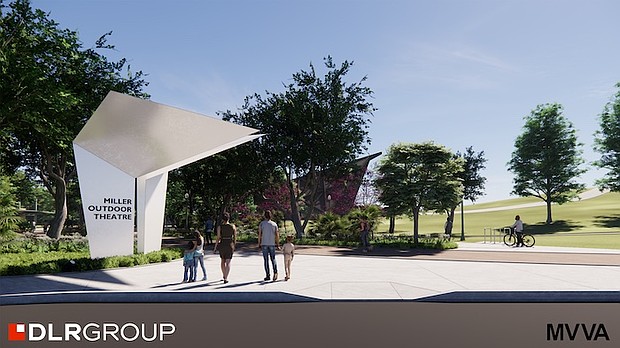 Entry View Courtesy of DLR Group with landscape design by Michael Van Valkenburg Associates (MVVA)