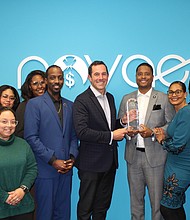 U.S. Direct Selling Association (DSA) CEO Dave Grimaldi presents representatives from Novae's corporate staff with the 2025 DSA Award for Technology Innovation, for Novae's myNovaeDisputes Manager. Novae is a fintech company, that aims to provide greater access to credit, capital, and entrepreneurship to underserved communities nationwide. Direct Selling Association.