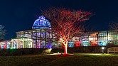 Lights illuminate the grounds at Lewis Ginter Botanical Garden during the Dominion Energy GardenFest of Lights.