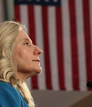 Virginia Gov.-elect Abigail Spanberger at a campaign event at J.R. Tucker High School in Henrico County on June 16.