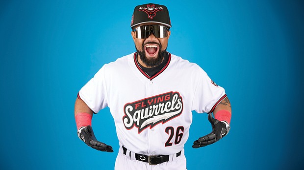 The Flying Squirrels’ new white home uniforms rock the “Squirrelly Script” chest logo, bold black and red accents and the updated roundel on the sleeve.