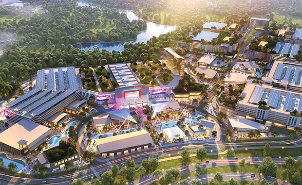 A rendering of the planned Live! Casino & Hotel Virginia in Petersburg.