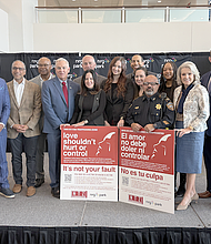 Jacquelyn Aluotto along with speaker Ron Reynolds, Texas State Representative, Harris County Sheriff Ed Gonzalez, National Child ID Executive Director Kenny Hansmire, and National Football League Hall of Fame Mike Singletary, and COH Council Memeber Twila Carter