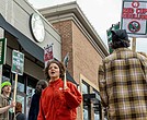 Hope Maddox, a barista at the Strawberry Street Starbucks, joins the Richmond Starbucks Workers United picket line on Wednesday, Nov. 26, outside the West Cary Street location. Baristas from multiple stores across the city participated in the unfair labor practice strike — one of many held at 95 stores in 65 cities nationwide, involving more than 2,000 union Starbucks workers. Julianne Tripp Hillian / Richmond Free Press