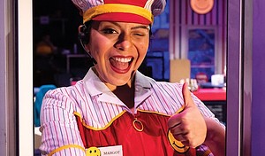 Briana J. Resa in Alley Theatre's "The Night Shift Before Christmas"