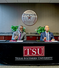 TSU President James W Crawford III and NBEC Founder/President Darius Jones