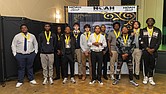 Maxie Team awardees for 2025 gather for a group photo during the third annual Maxie Awards banquet at the Robinson Theater Community Arts Center on Dec. 3. Pictured are Marcus Gibson, Emanuel Simms, Donzell Jones
Teal, Shadarius Pickett, Henry Nolan, Mac Nolan, Avari Hornes, Ronald Jackson, Kevin Mosby and Devon Epps of Armstrong High School and Demarcus Brown and Hezikiah Anderson of Richmond High School for the Arts.