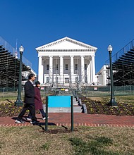 The stage is being set for the inauguration of Virginia’s 75th governor, Abigail Spanberger, who will be sworn in on Saturday, Jan. 17. Fencing and other security measures were installed beginning in late October as crews started bringing in equipment for the event.