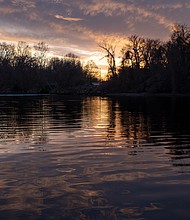 Sunset over the James River (photo by Sandra Sellars/Richmond Free Press)