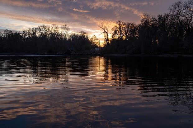 Sunset over the James River (photo by Sandra Sellars/Richmond Free Press)