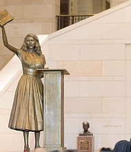 The U.S. Capitol on Tuesday unveiled a statue of teenaged Barbara Rose Johns protesting poor conditions at her segregated Virginia high school, replacing a statue of Robert E. Lee, who led Confederate forces, removed years ago.