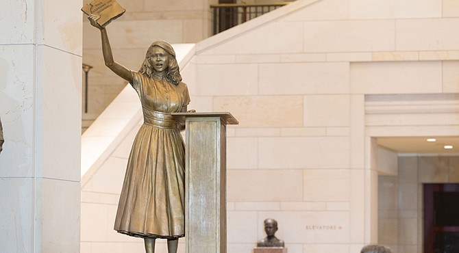 The U.S. Capitol on Tuesday unveiled a statue of teenaged Barbara Rose Johns protesting poor conditions at her segregated Virginia high school, replacing a statue of Robert E. Lee, who led Confederate forces, removed years ago.