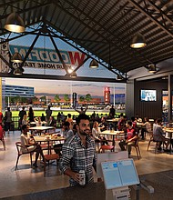 A look inside The Yard at CarMax Park, designed with lounge seating and
open spaces for fans to enjoy the ballpark experience.