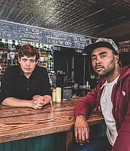 Joshua Mullins, left, plays Matt and Joshua Carter plays Shawn in “King James,” running Jan. 15 through Feb. 1 at Virginia Repertory Theatre’s Theatre Gym.