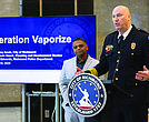 Richmond Police Chief Rick Edwards and Mayor Danny Avula discuss the city’s Operation Vaporize initiative during a press conference at City Hall on Friday.