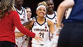 Virginia junior guard Kymora Johnson earned ACC Player of the Week honors after scoring a career-high 41 points, including 10 three-pointers, in Virginia’s 88-53 win over Winthrop.